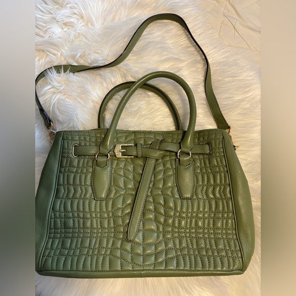 Aimee Kestenberg Handbags - Aimee Kestenberg Olive Quilted Shoulder Bag